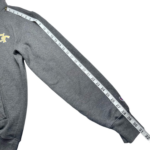 Champion x GT | Unisex | Gray Eco-Fleece Quarter Zip Sweatshirt | Medium - Picture 5 of 14